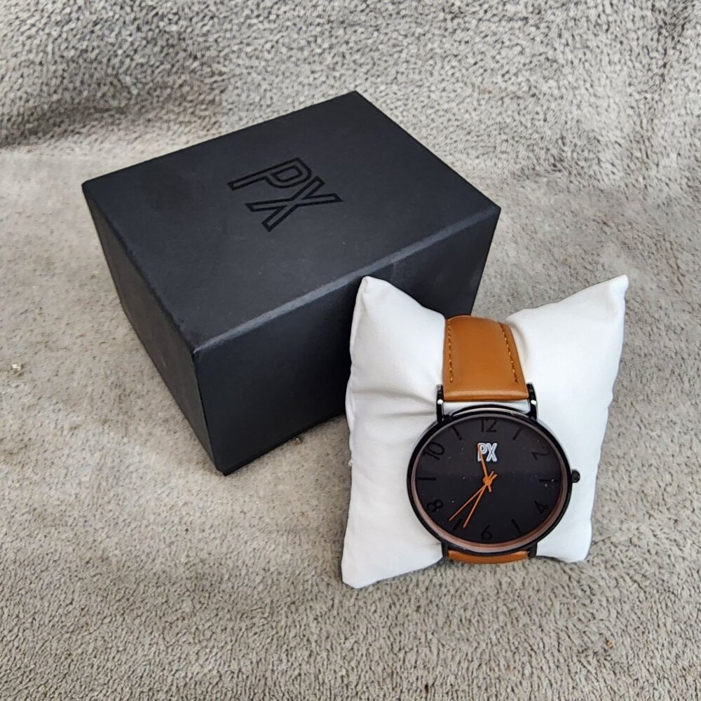 PX Watch Mens One Size Keith Brown Leather Strap *NWT*